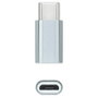 Nanocable Adaptador USB-C Macho a Micro USB Hembra, Aluminio Gris